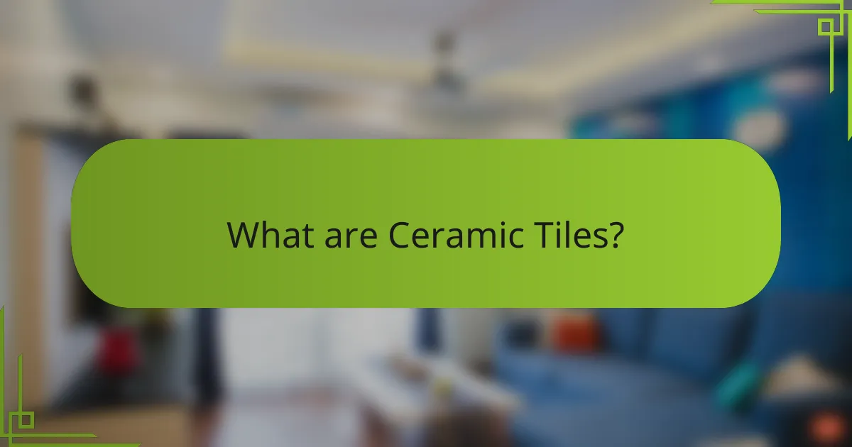 What are Ceramic Tiles?