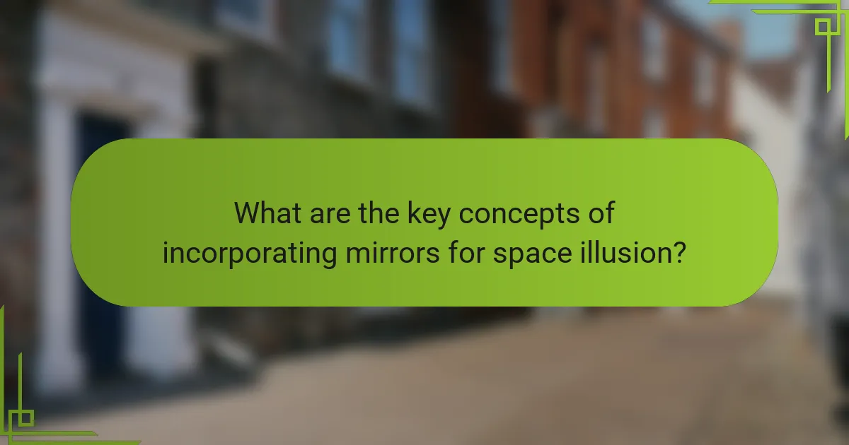 What are the key concepts of incorporating mirrors for space illusion?