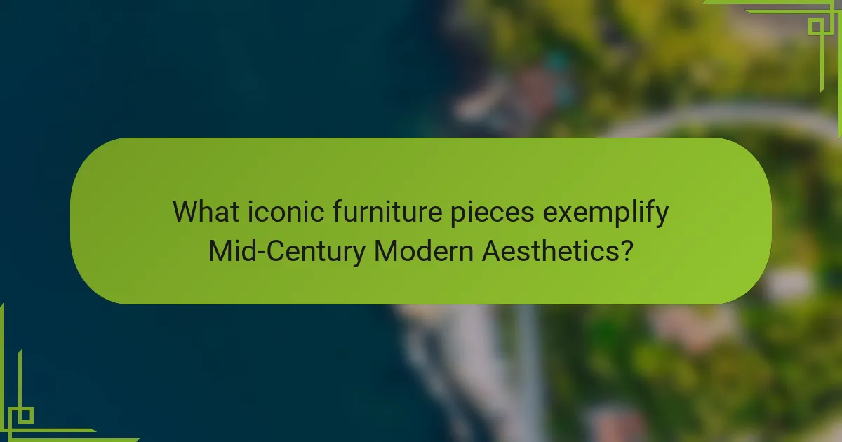 What iconic furniture pieces exemplify Mid-Century Modern Aesthetics?